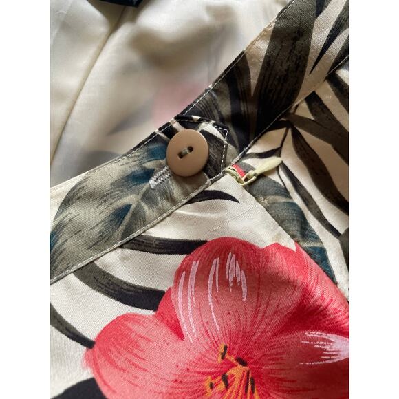 Silkland Womens/Teens Silk Pants Size 6 Tropical Floral print Crop/Ankle pants - Picture 3 of 7